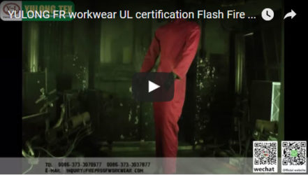 Yulong FR workwear UL certification Flash Fire Test