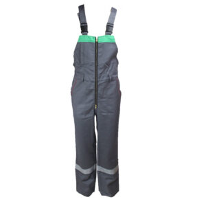 gray flame resistant bib pants