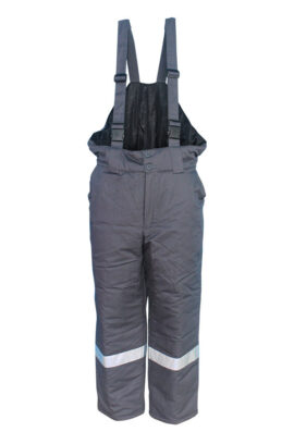 anti arc grey color padded bib overalls