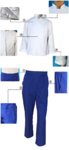 chef uniforms details