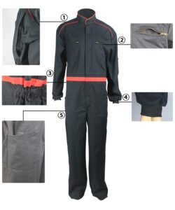 cotton polyester arc flash coveralls details
