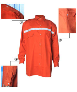 cotton polyester flame retardant shirt details