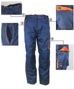 navy flame resistant trousers details