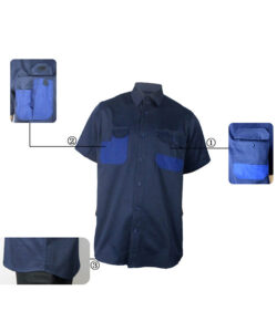 water repellent short sleeve shirt details