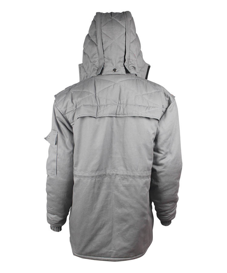 Grey Color Winter Cotton Fireproof Jacket - YULONG SAFETY
