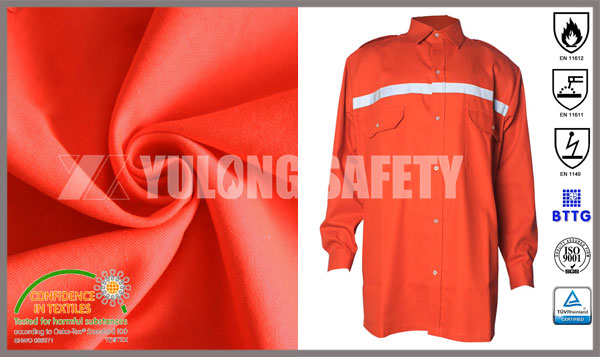 The Flame Retardant Anti-Static Shirt Made by Yulong Textile is on Sales